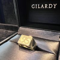 GILARDY Siegelring Monogramm-Ring mit Initialien in Gold