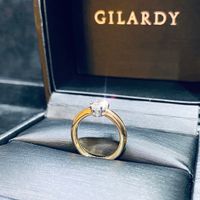 GILARDY Verlobungsring München in 6er Krappenfassung Bicolor Bimetal Goldgold und Weissgold Diamant oval lupenrein